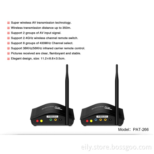 433mhz Wireless Audio Video Transmitter and Receiver